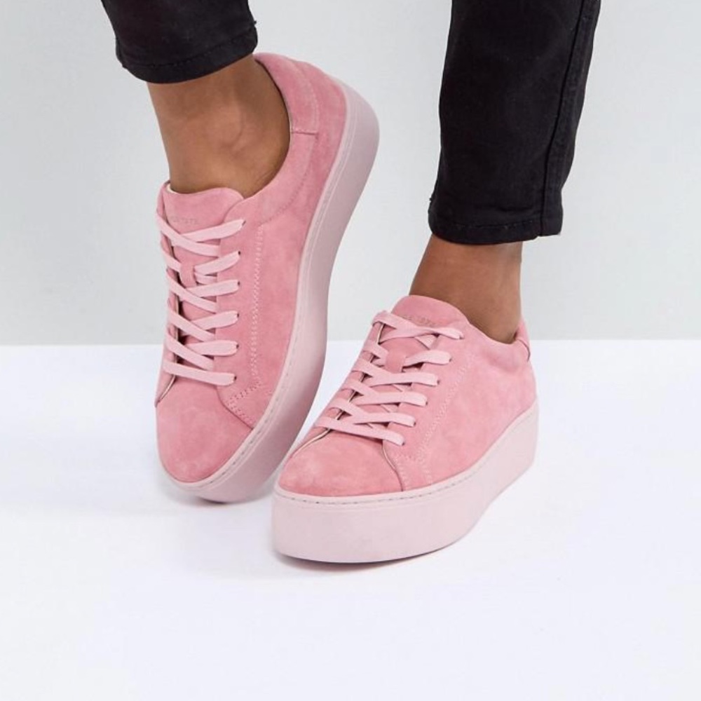 Vagabond pink Jessie suede sneakers